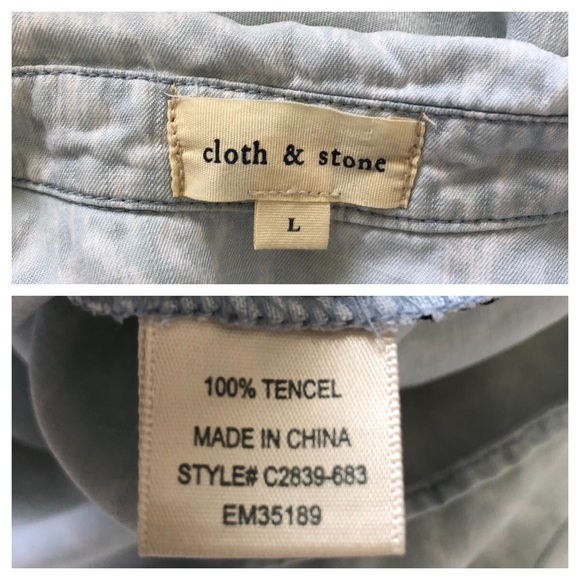 Cloth and Stone Sleeveless Button Top Size Large - Picture 8 of 8